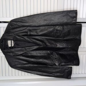 John Weitz Mens Vintage Naplak Leather Jacket Size Large